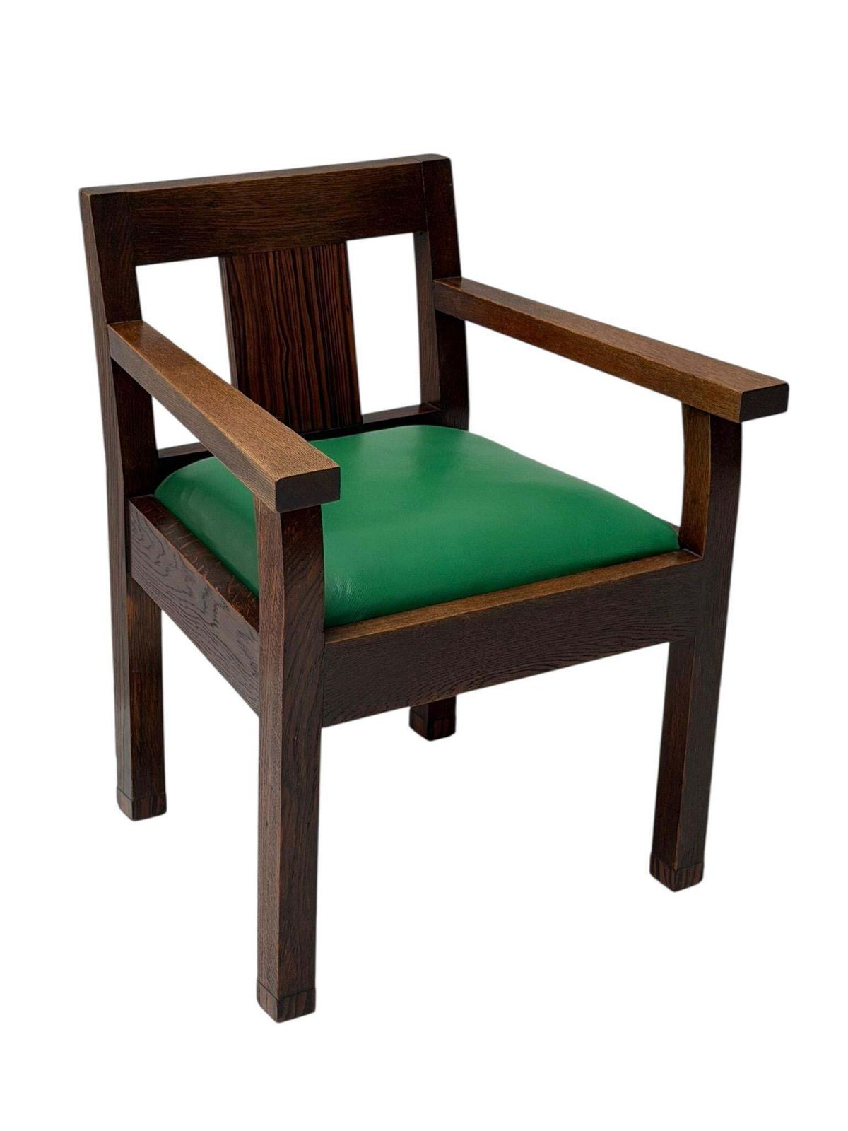 photo vinterior 1920s Art Deco Modernist Desk And Armchair Set In Solid Oak