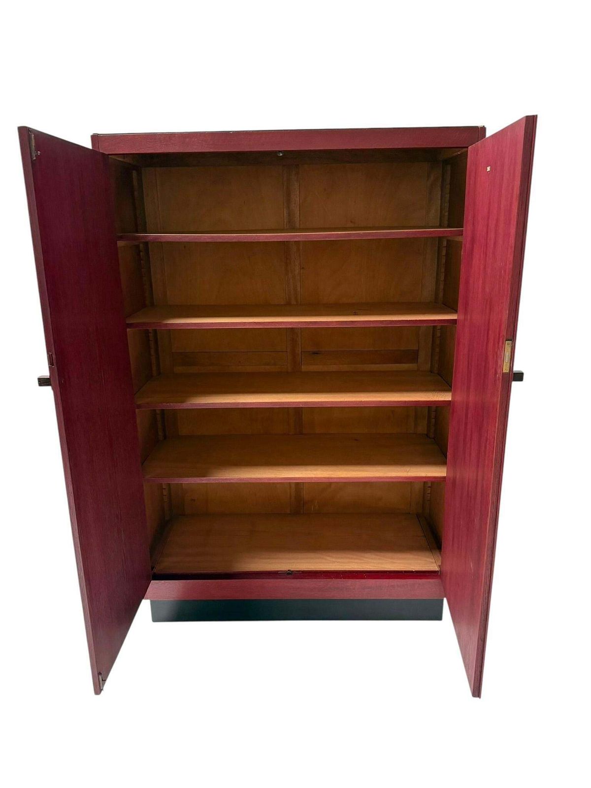 Art Deco Armoire By A.H. Jansen, Red Stained Oak, Dutch Design, 1920s photo vinterior