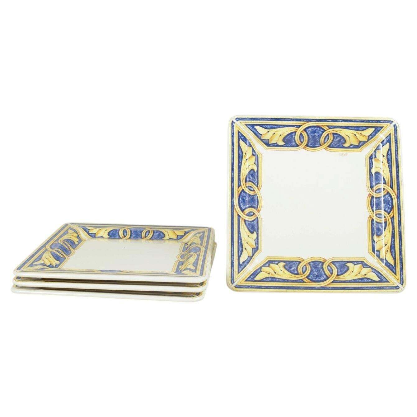 Tiffany Boutique, Italië. Set van vier keramische dinerborden, jaren 1980.