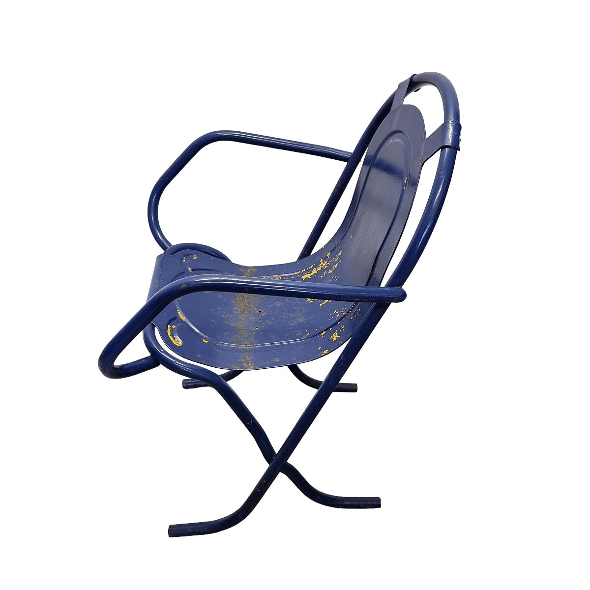 Chaise vintage Harry Sebel Stak A Bye bleue, années 1950 photo for sale
