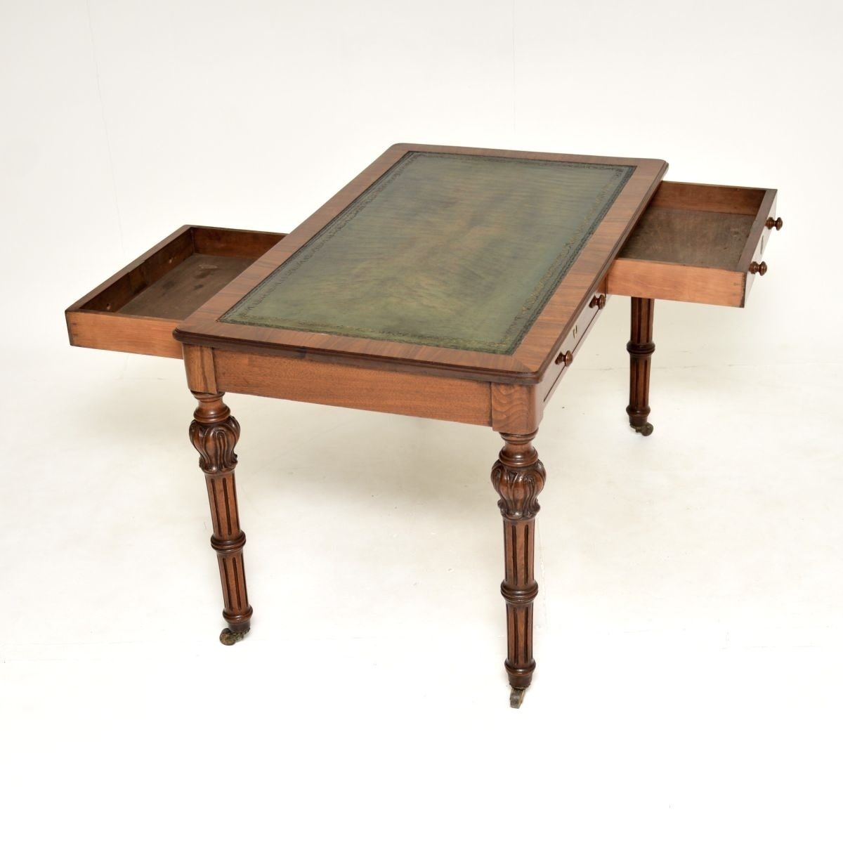 Antique William IV Walnut Partners Writing Table / Desk photo buy