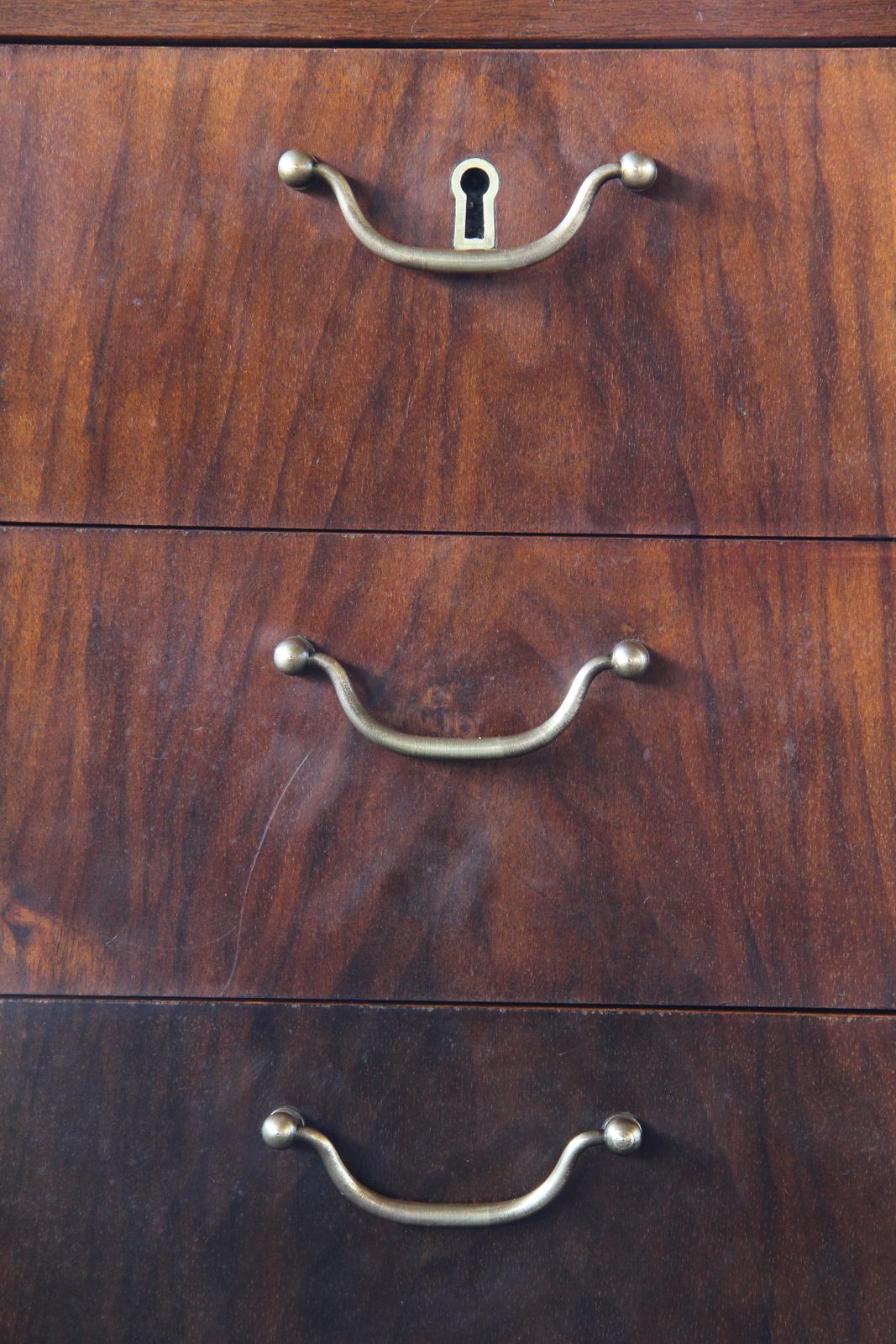 photo buy Vintage Art Deco Mahogany Writing Desk, Danish Mid Century Modern, 1950s