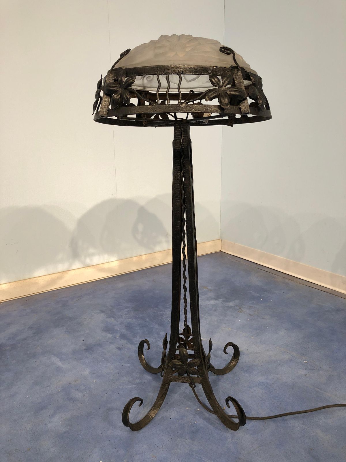 French Art Deco Floor Lamp By David Gueron Degue, 1930 photo furniture