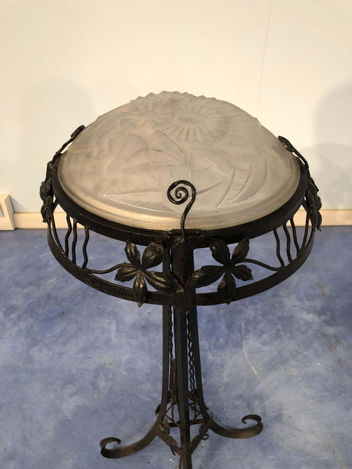 French Art Deco Floor Lamp By David Gueron Degue, 1930 photo for sale
