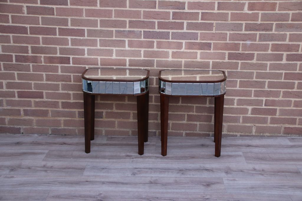 Pair Of Mirrored Bedside Tables