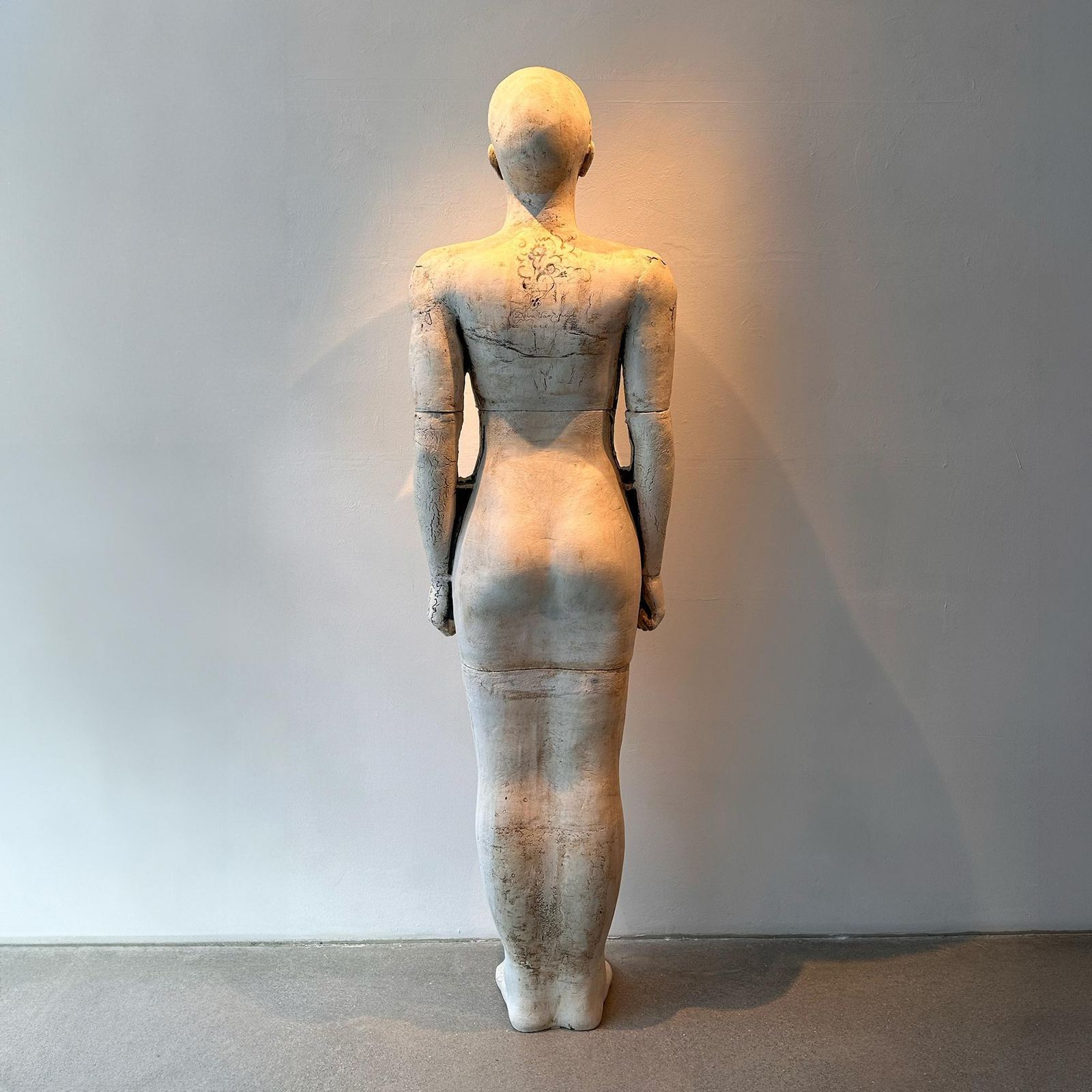 Life Size Unique Hand Painted Clay Sculpture, Modern Figurative Art, 2015s photo Art