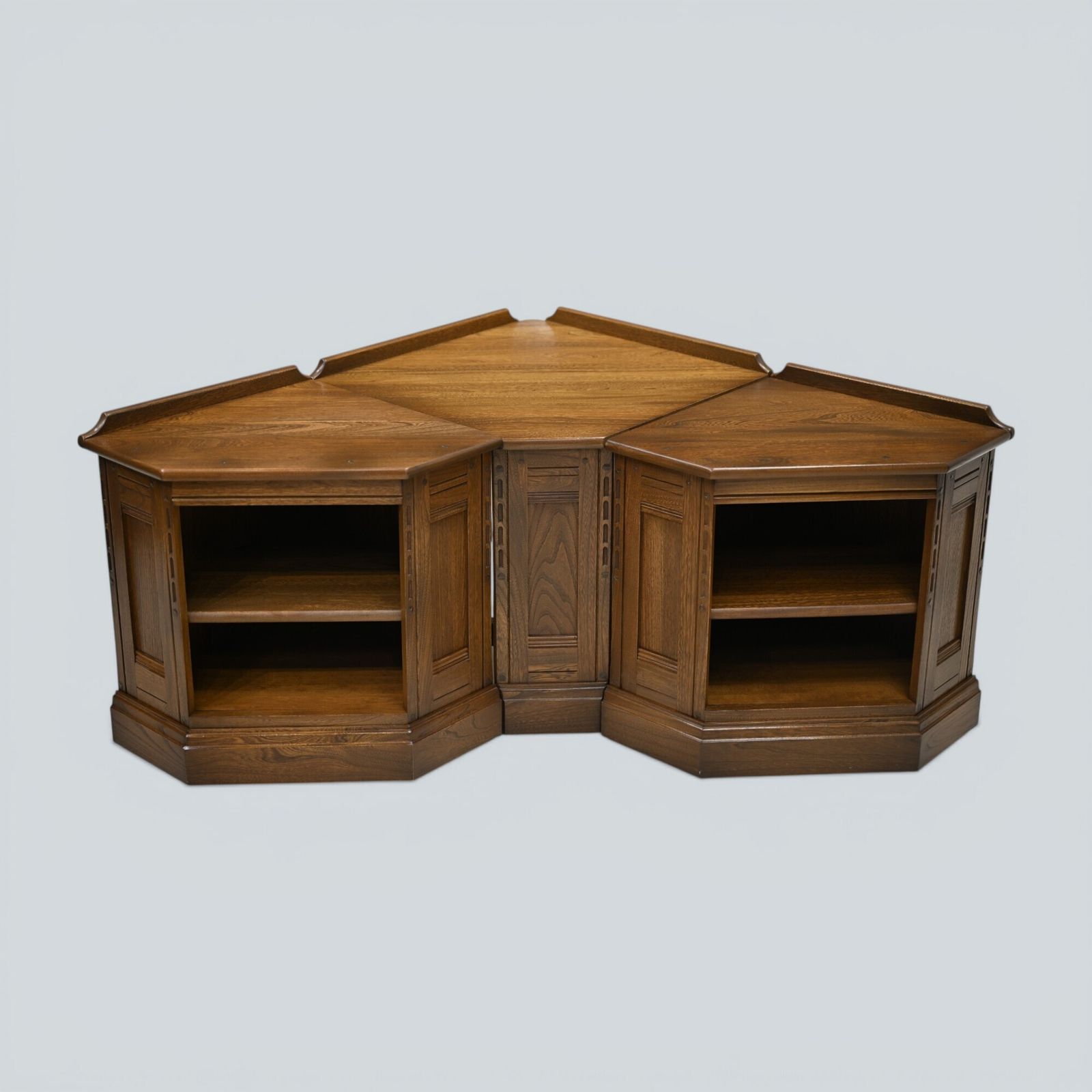 Ercol Entertainment Cabinets 5 Piece Corner Modular Golden Dawn Free Uk Delivery photo Furniture