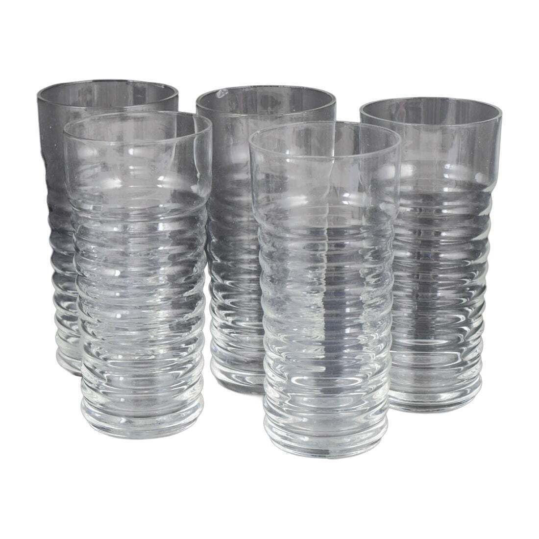 Nanny Still pour Riihimäen Lasi. Cinq verres à boire. Série « Perpetum Mobile ».