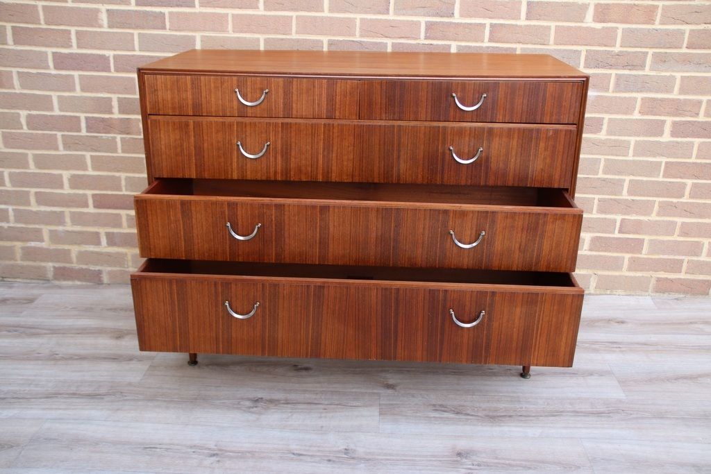 Meredew Mid Century Teak Wood Chest Of Drawers photo vinterior