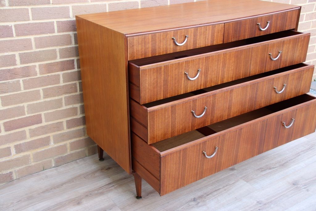 Meredew Mid Century Teak Wood Chest Of Drawers photo buy