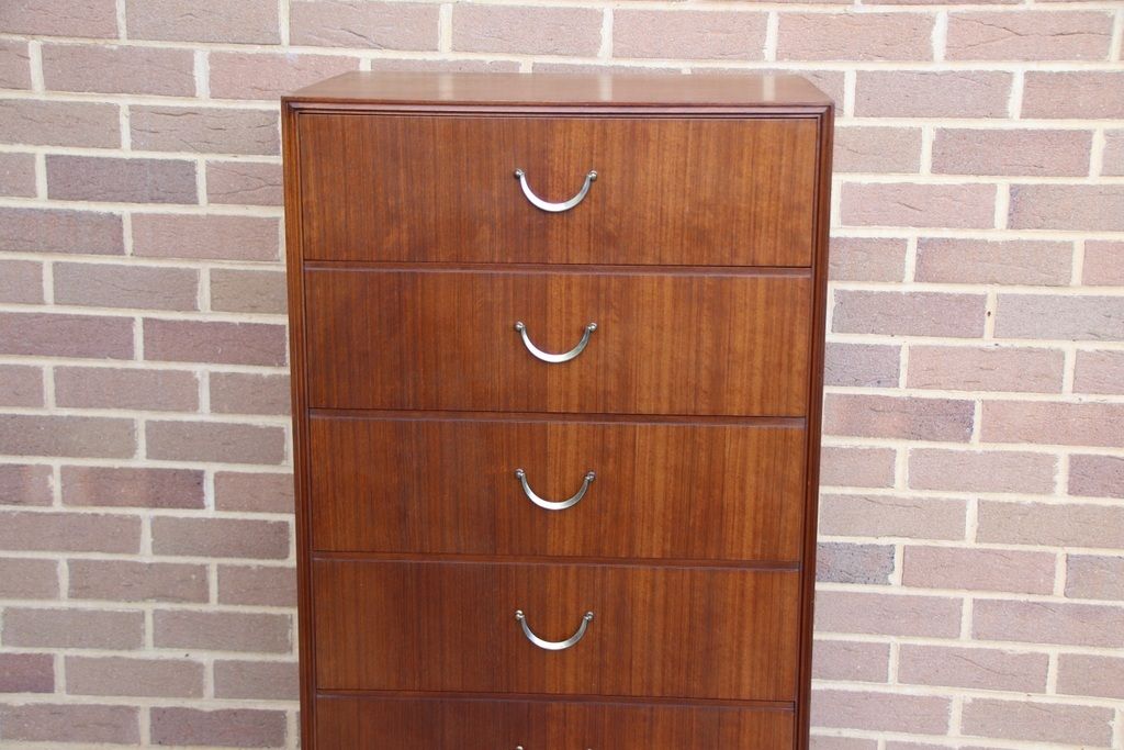 Meredew Mid Century Vintage Teak Tallboy photo Furniture