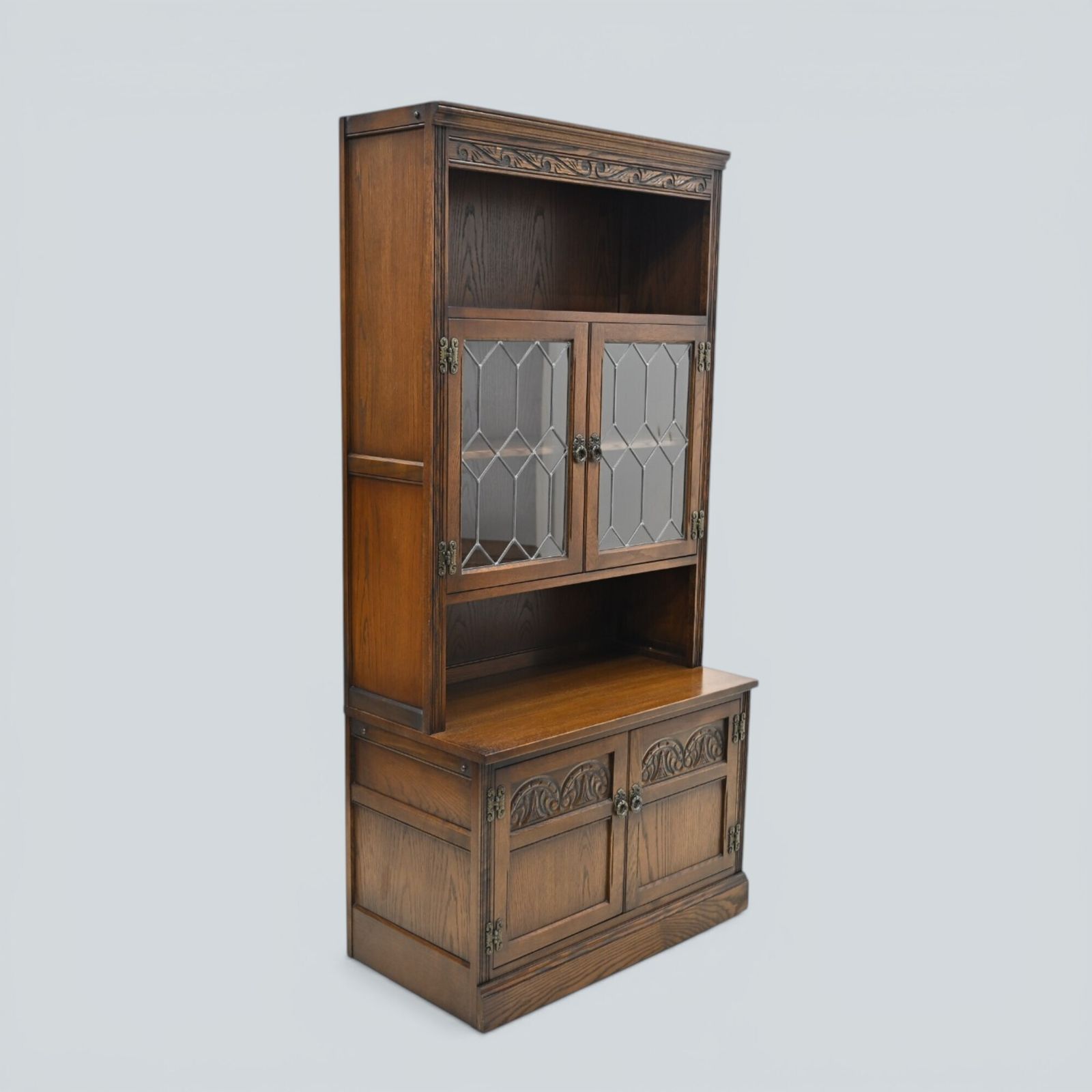 photo for sale Old Charm Wall Unit Bookcase Display Light Oak Vintage Free Uk Delivery