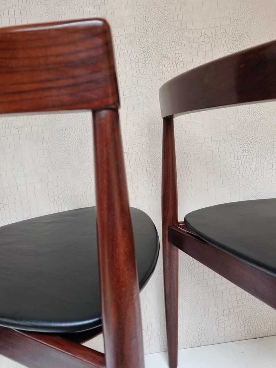 Danish Roundette Chairs By Hans Olsen For Frem Rojle, Denmark, 1960s, Set Of 2 photo buy