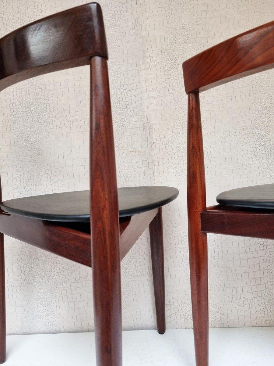 Danish Roundette Chairs By Hans Olsen For Frem Rojle, Denmark, 1960s, Set Of 2 photo vintage
