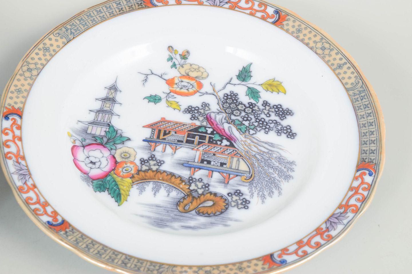 Rörstrand, Sweden. Six Dinner Plates In Faience. 'Japan' Series. Early 20th C. photo for sale