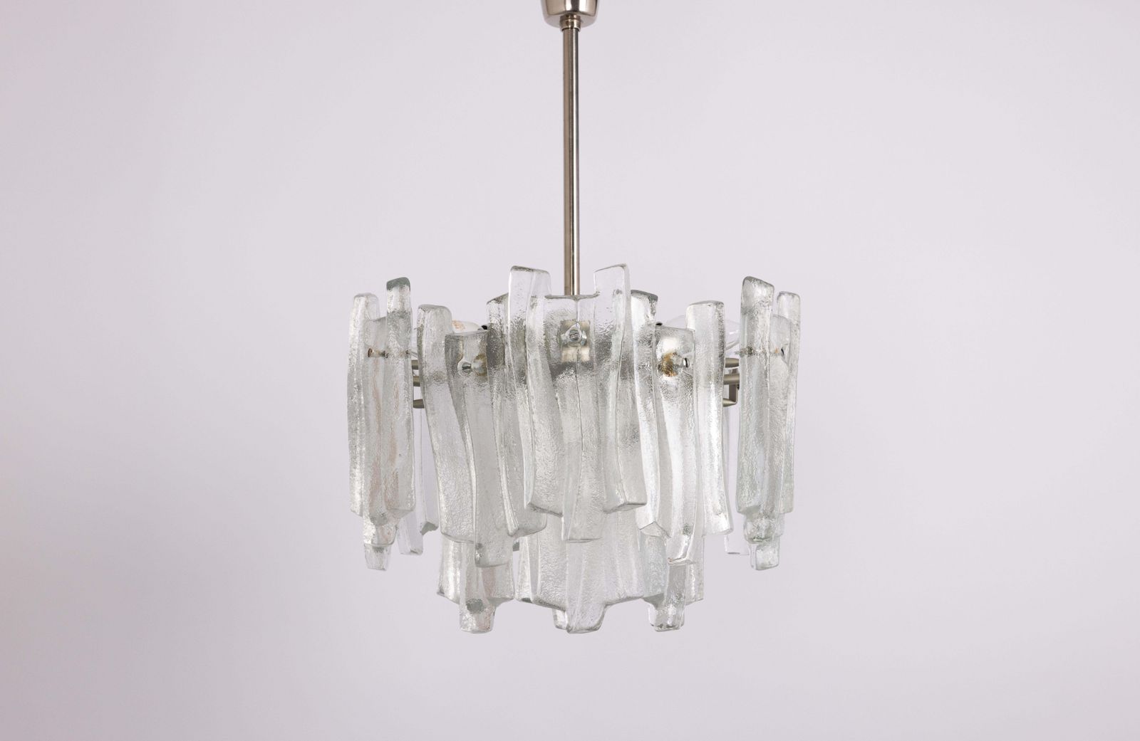 Stunning Kalmar Chandelier 'Fuente', Ice Glass, Germany, 1970 photo furniture