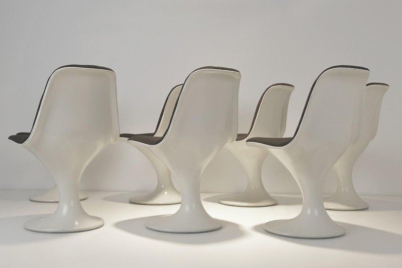 Swivel Chairs By Markus Farner + Walter Grunder For Vitra, 1965, Set Of 7 photo vintage