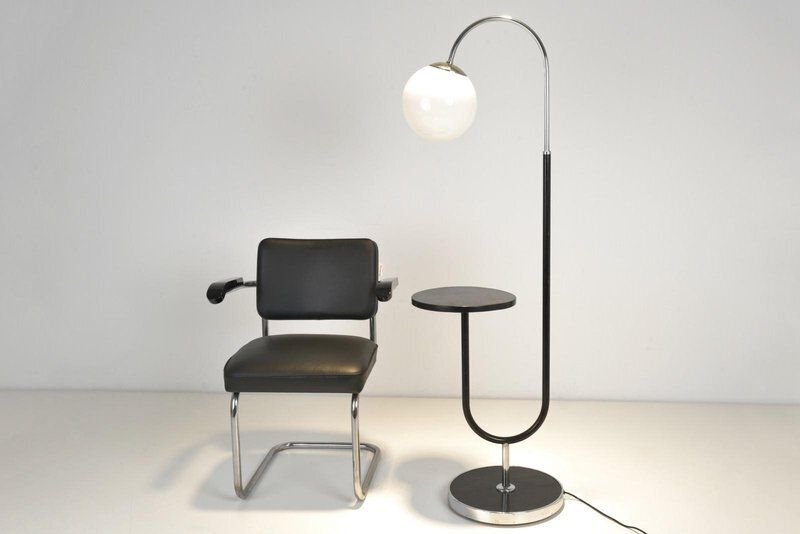 Lighting Height Adjustable Floor Lamp By Josef Hurka For Napako, Czech Republic, 1935 photo