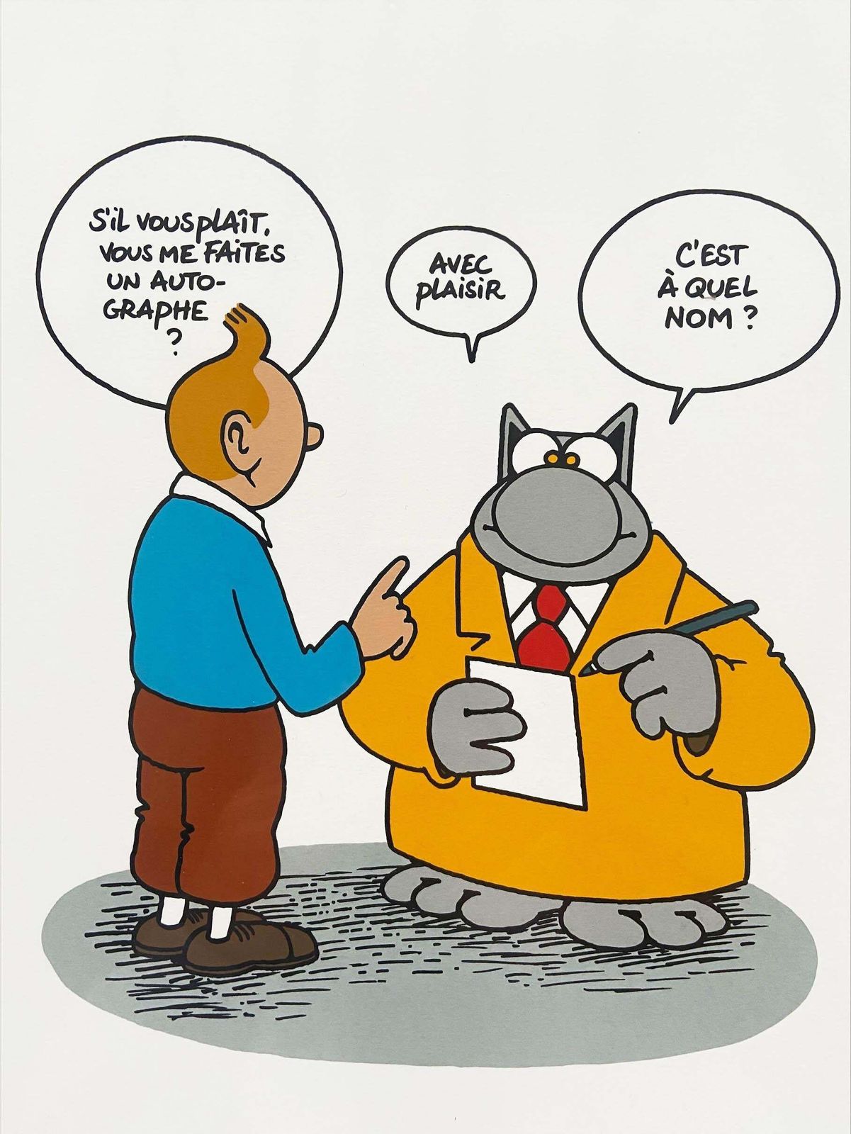 Le Chat And Tintin   Philippe Geluck photo 255.0