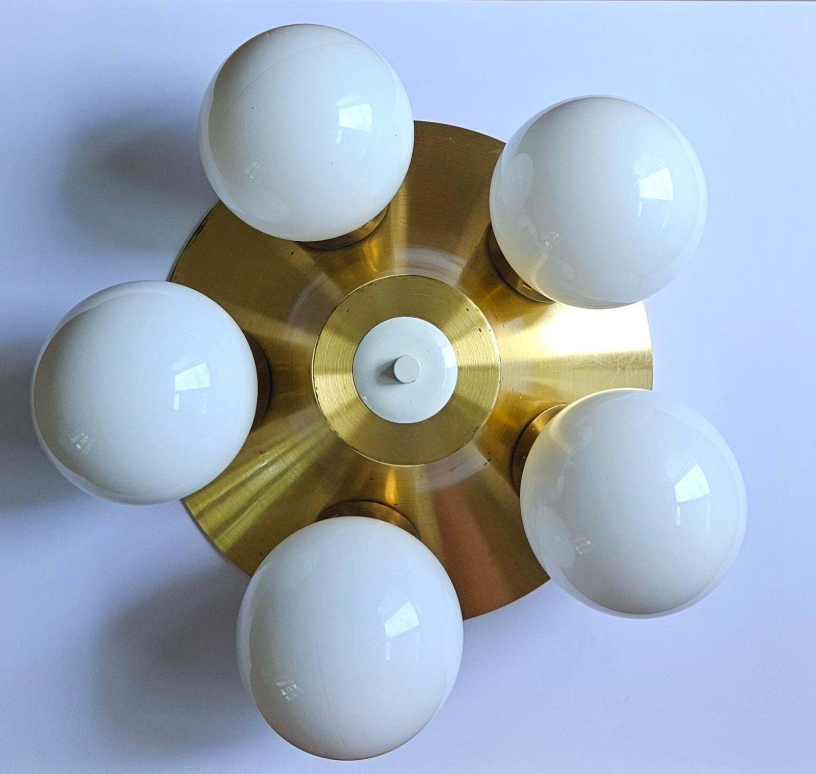 Rare Midcentury Flush Mount Sputnik, Space Age, 1970s photo Lighting