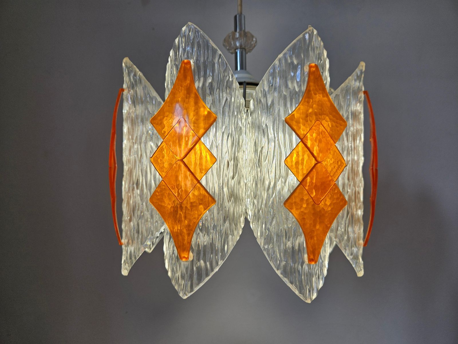 Zeldzame Mid Century Hanglamp, Duitsland, Jaren 1970 photo vintage