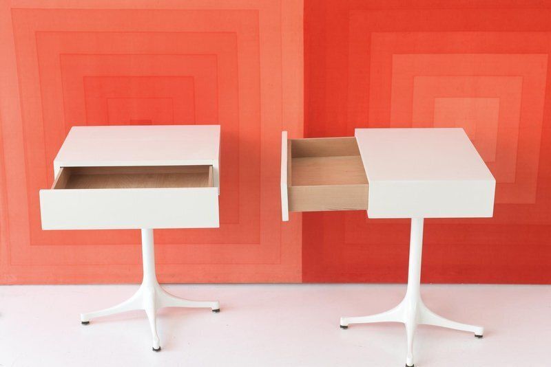 Pedestal End Tables By George Nelson For Vitra / Miller, Germany, 1956, Set Of 2 photo 6404.0
