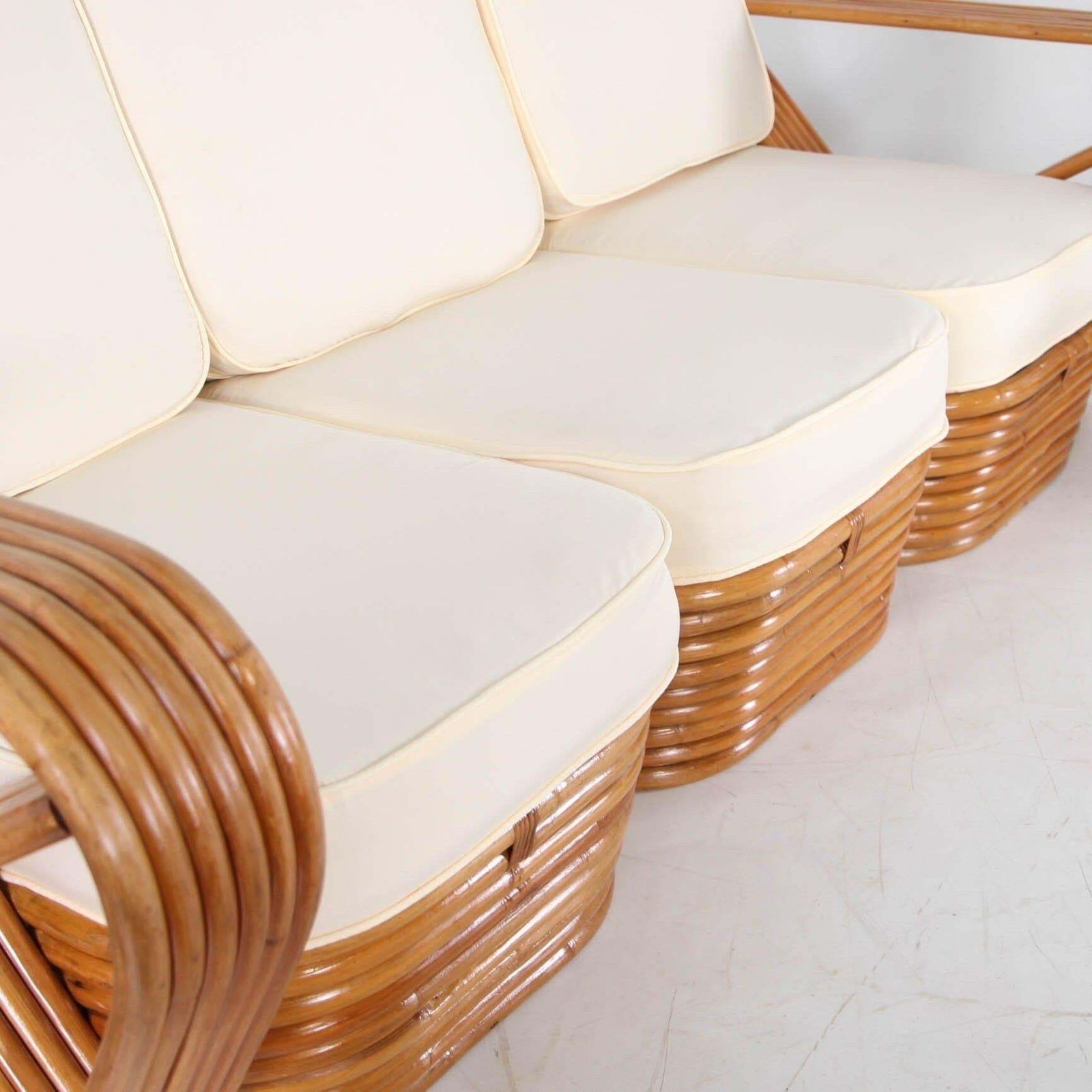 Exceptional Paul Frankl Rattan Living Room Set photo buy