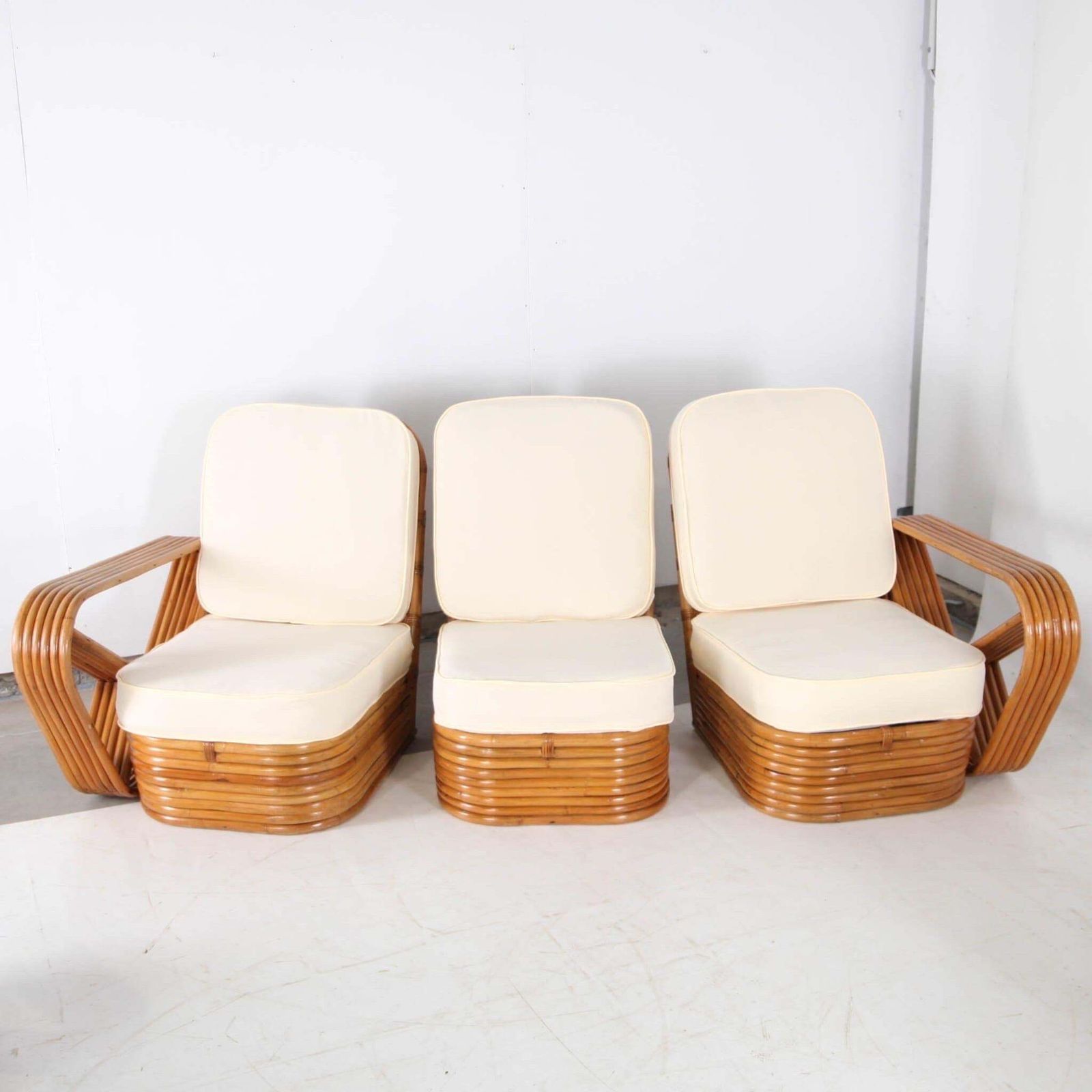 Furniture Exceptional Paul Frankl Rattan Living Room Set photo