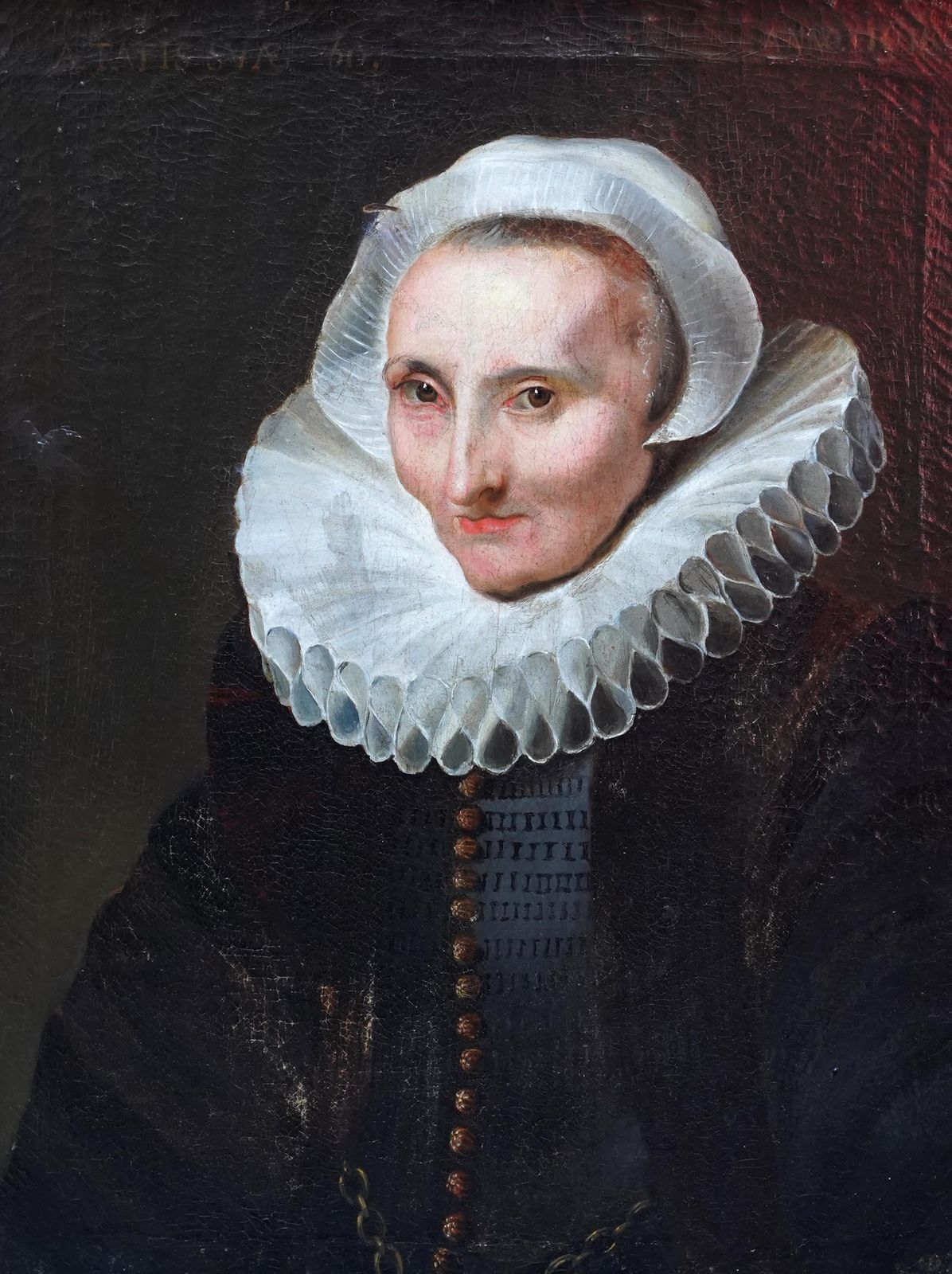 Portrait Of A Sixty Year Old Woman   Dutch Old Master Art Oil Painting photo furniture