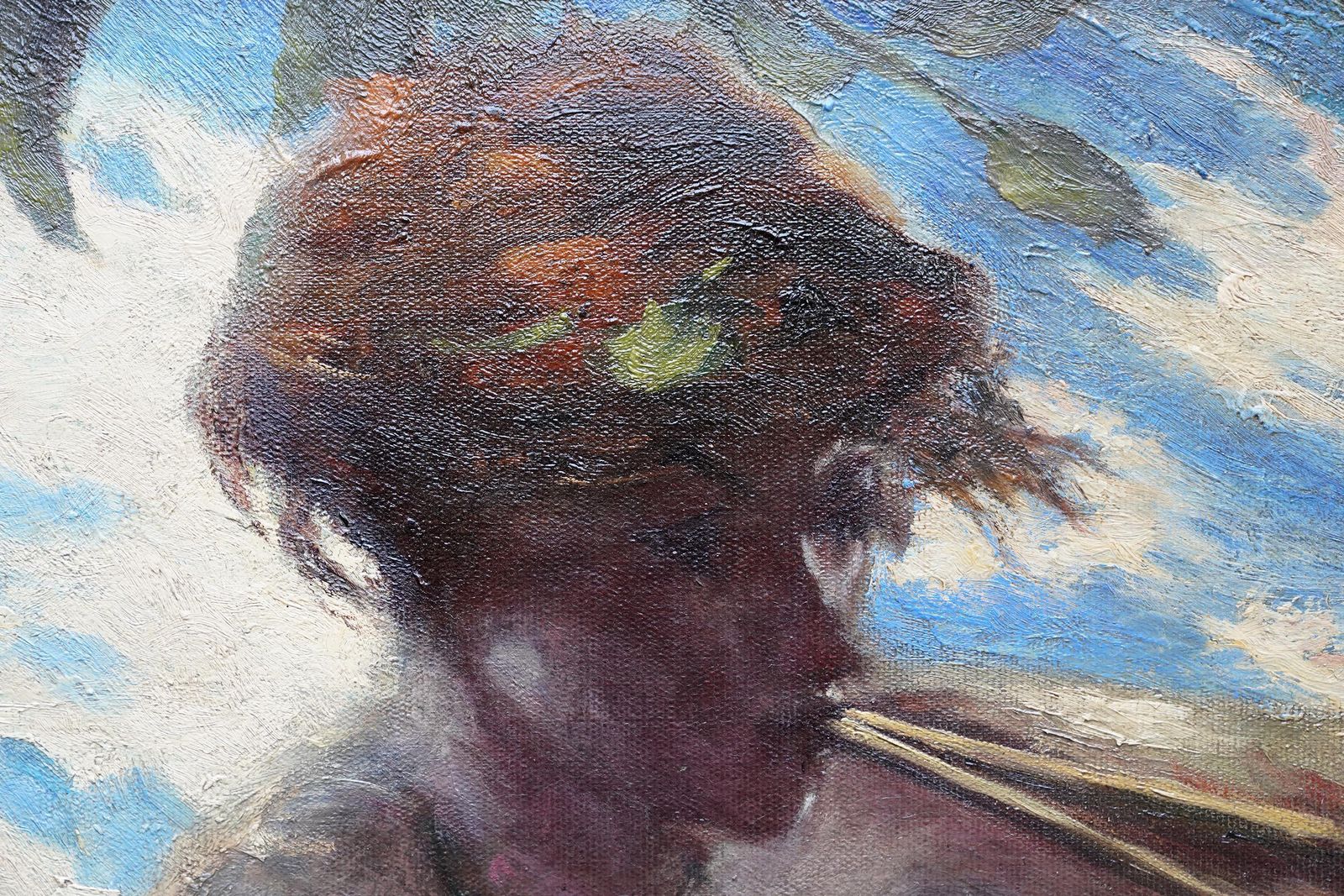 Tree Nymph In A Landscape   American Impressionist 1920's Art Oil Painting photo 8152.0