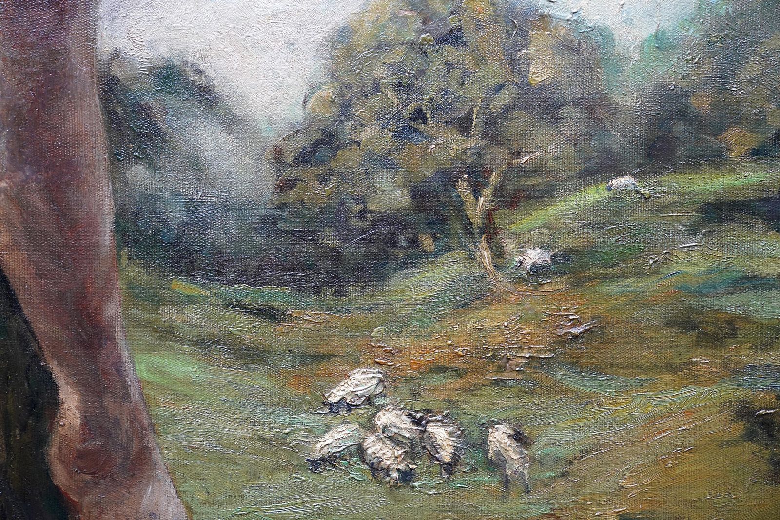 photo buy Tree Nymph In A Landscape   American Impressionist 1920's Art Oil Painting