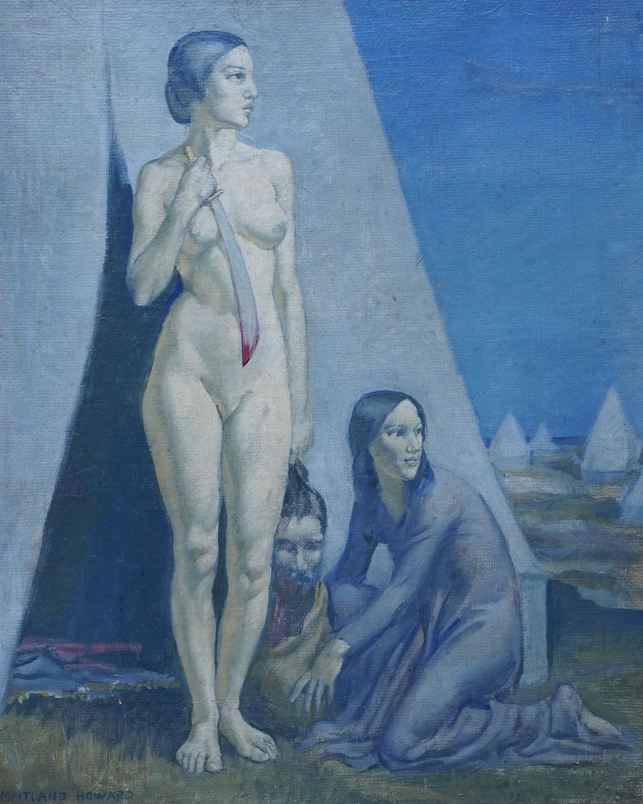 Judith   British 1929 Exh. Post Impressionist Art Oil Painting photo vintage