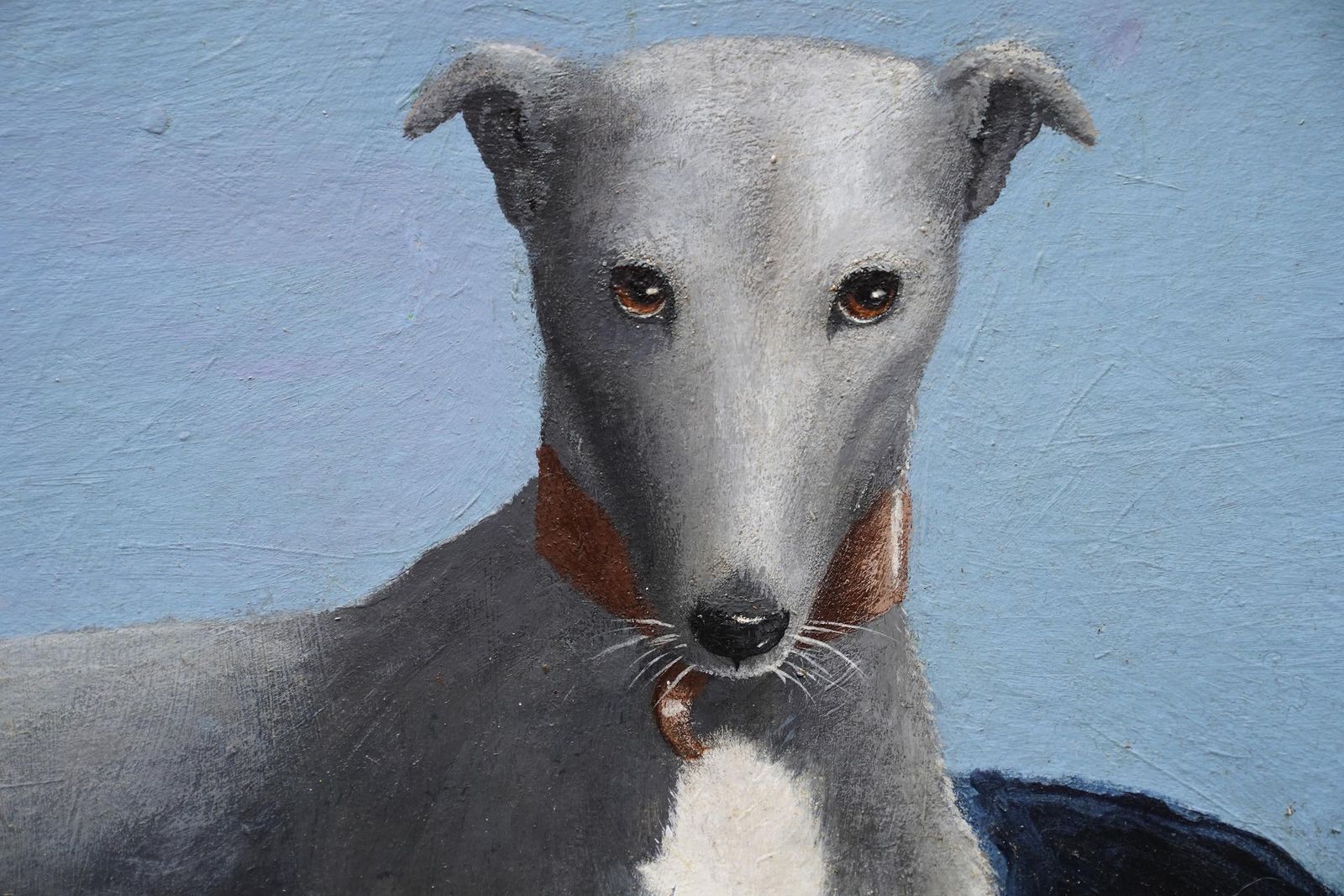 Portrait Of Two Dogs Tinky And Tad   British Animal Art Oil Painting photo Art