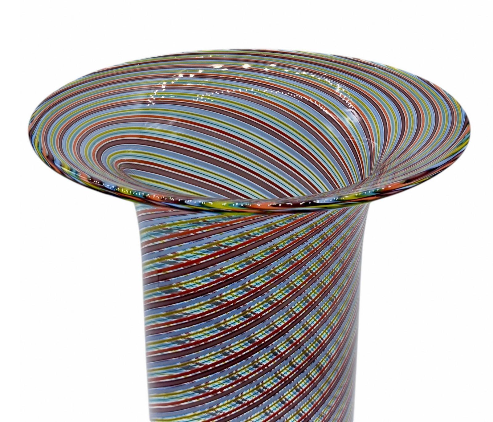 Lino Tagliapietra For Effetre International Vase In Murano Glass, Italy 1980 photo Home Decor
