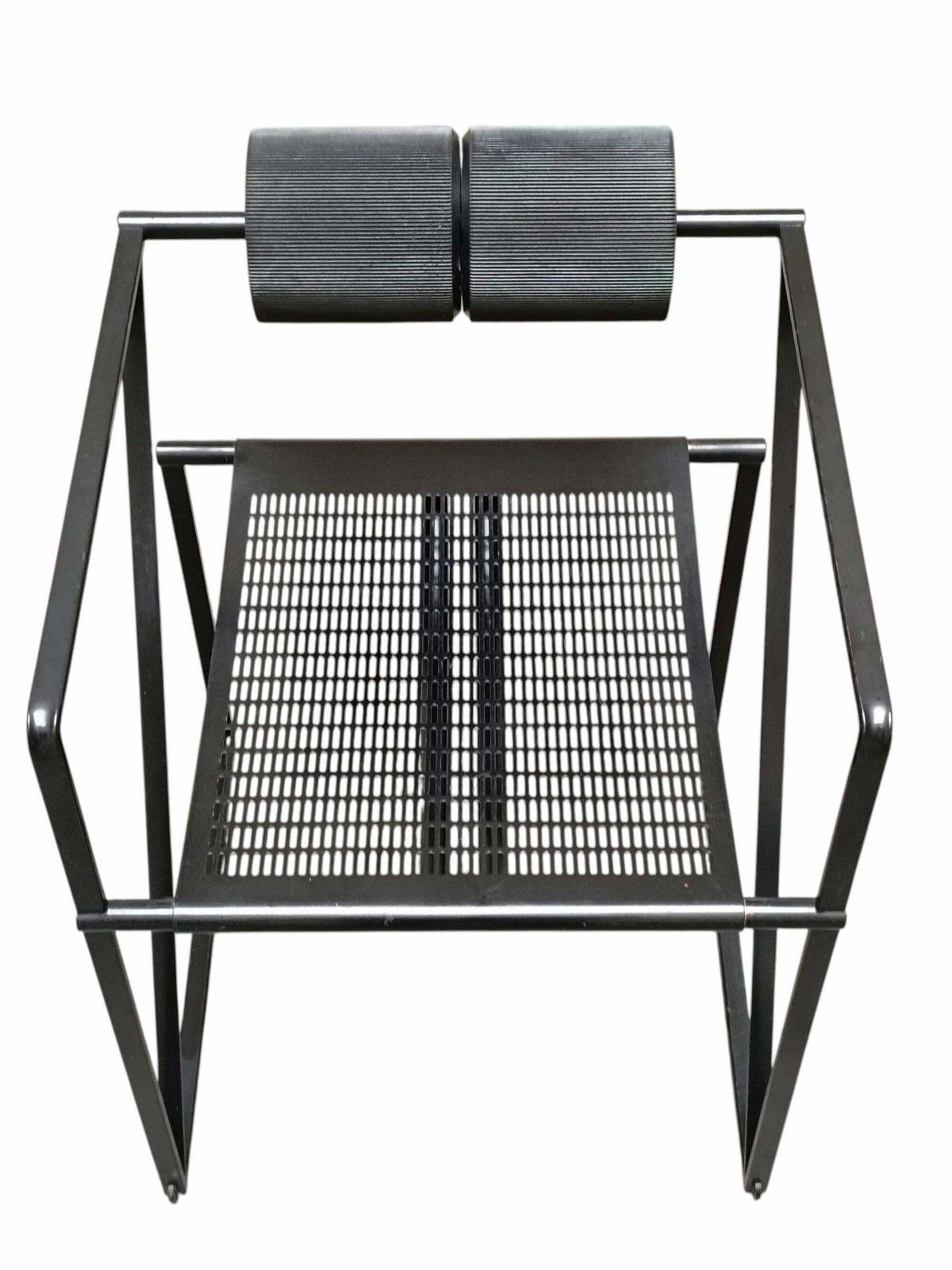 Mario Botta For Alias Black Metal Chair "Second 602," Italy 1980s photo buy