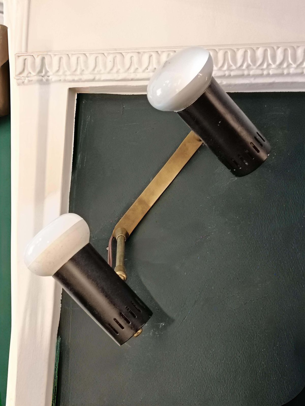 Wall Lamp With Two Adjustable Spotlights, Italy 1960s photo for sale
