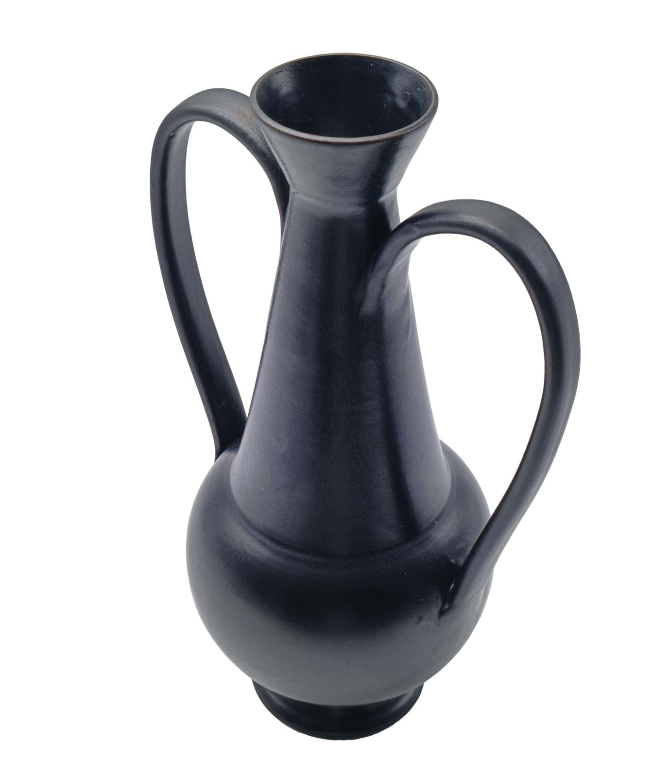 Gio Ponti For Costantino Vase In Black Bucchero Ceramic, Italy 1997 photo Home Decor