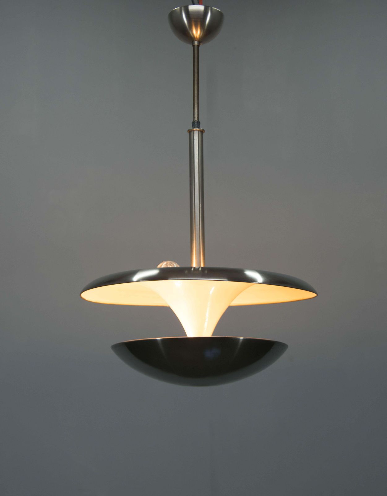 Bauhaus Nikkel Hanglamp Van Franta Anyz Voor IAS, jaren 1920 photo for sale