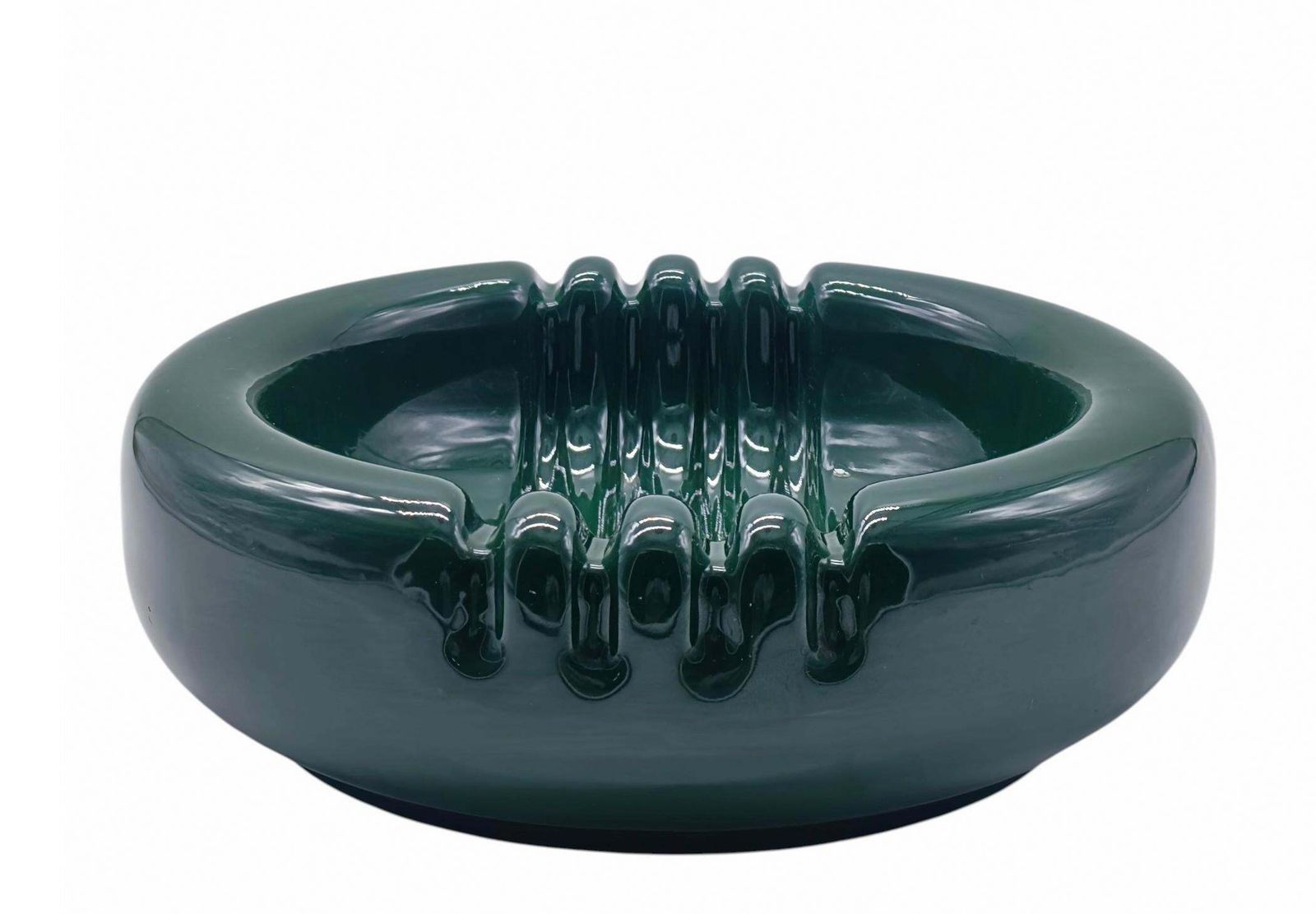 Enzo Bioli For Il Picchio Centrotavola In Green Ceramic, Italy 1960s photo furniture