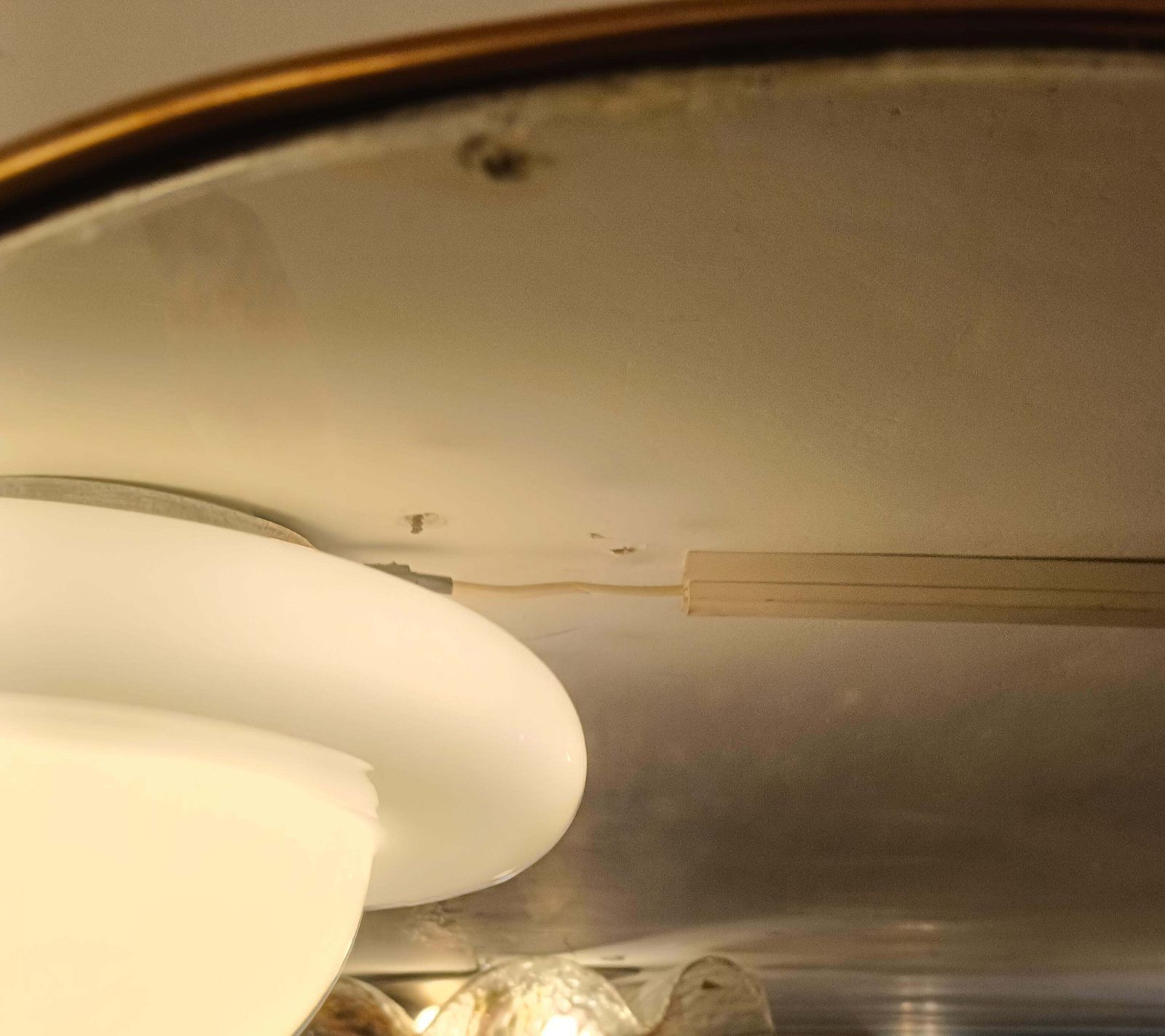 Shaped Brass Wall Mirror, Italy 1950s photo 969.0