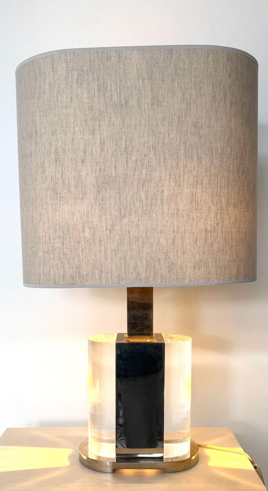Table Lamp Bauletto By Gabriela Crespi, Italy, 1973   Signed photo vintage