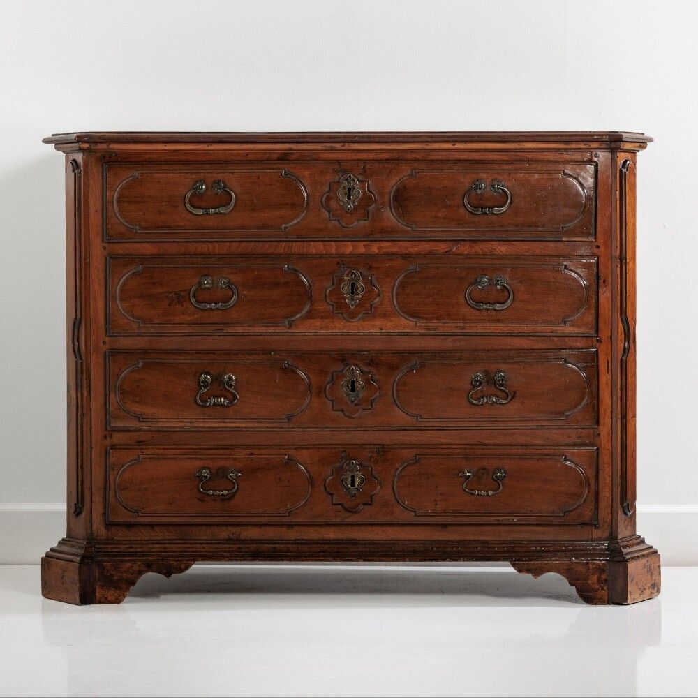 18th Century Walnut Italian Chest Of Drawers