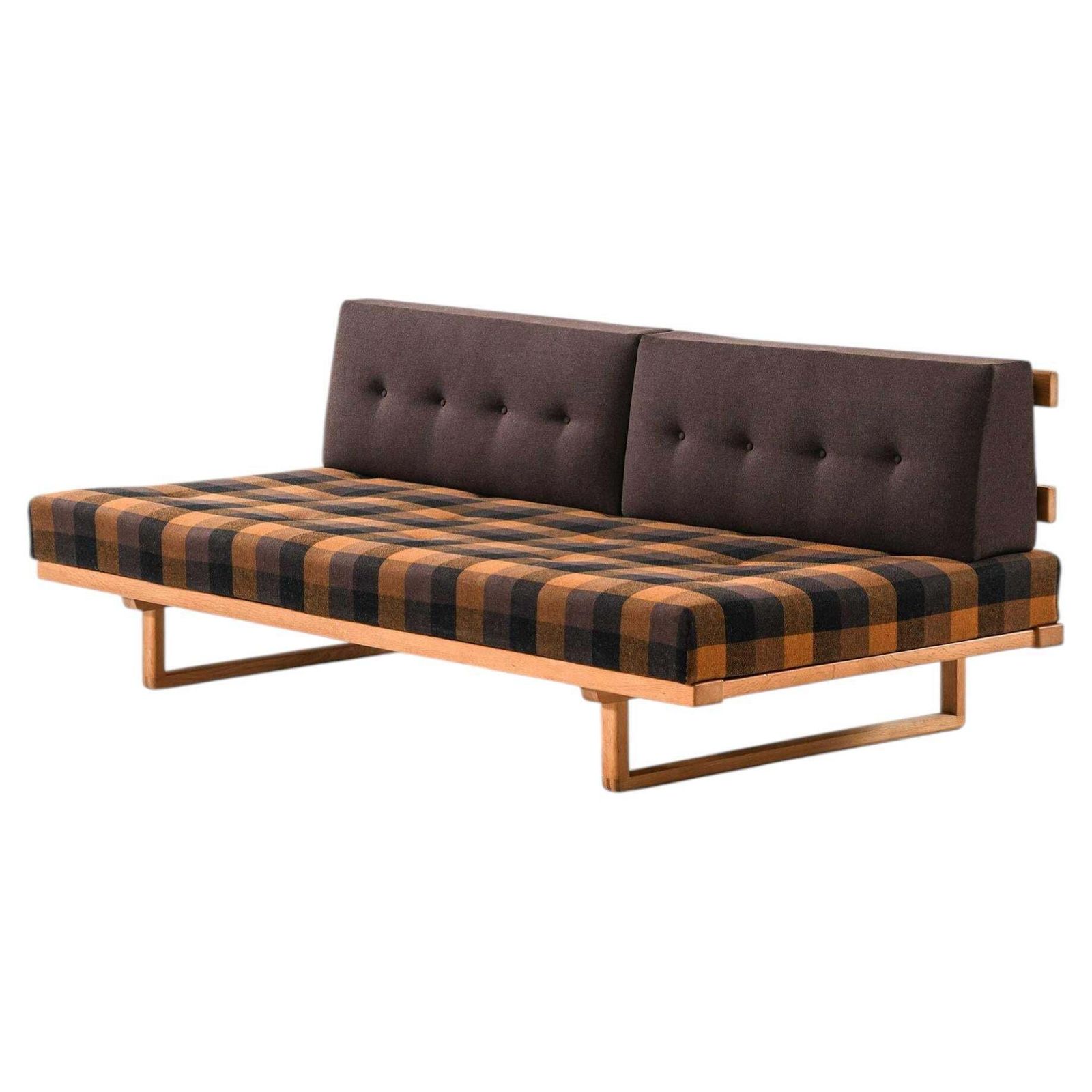 Oak Sofa / Daybed, Model 4311/4312, By Børge Mogensen, 1950s