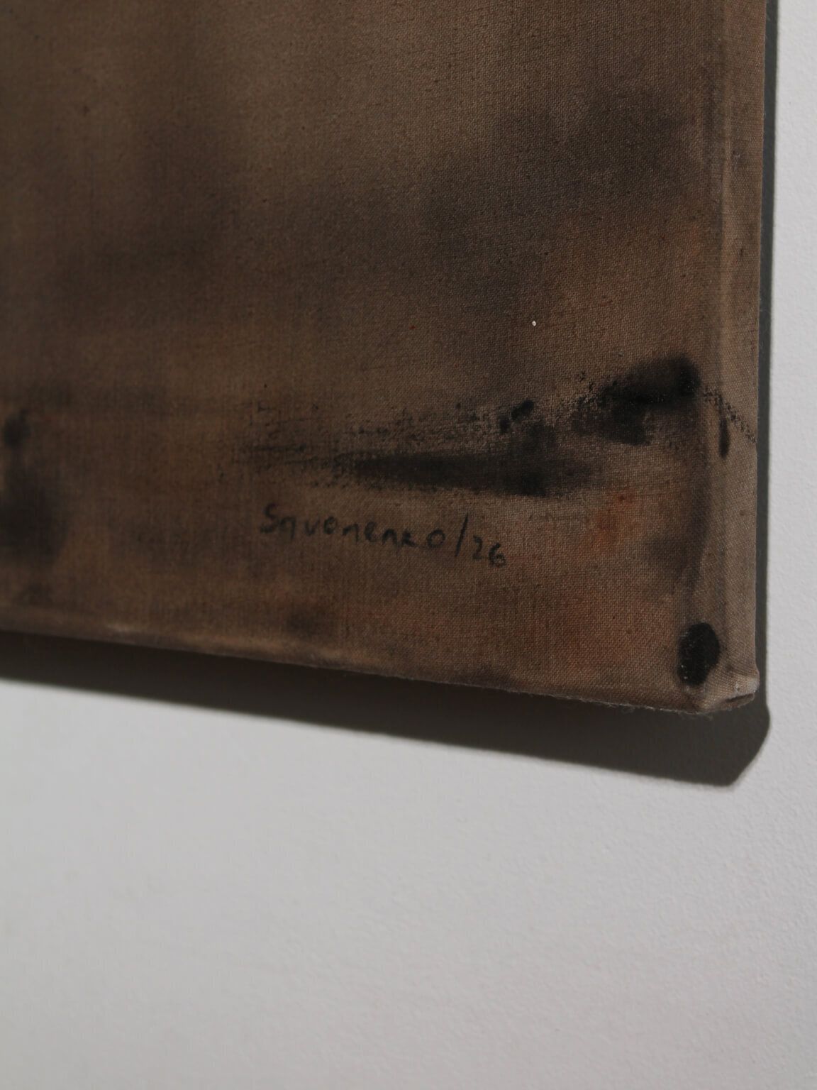 Horizontal Organic Lines In Brown By Karina Savonenko, 100x100cm, Latvia, 2026 photo 2245.0
