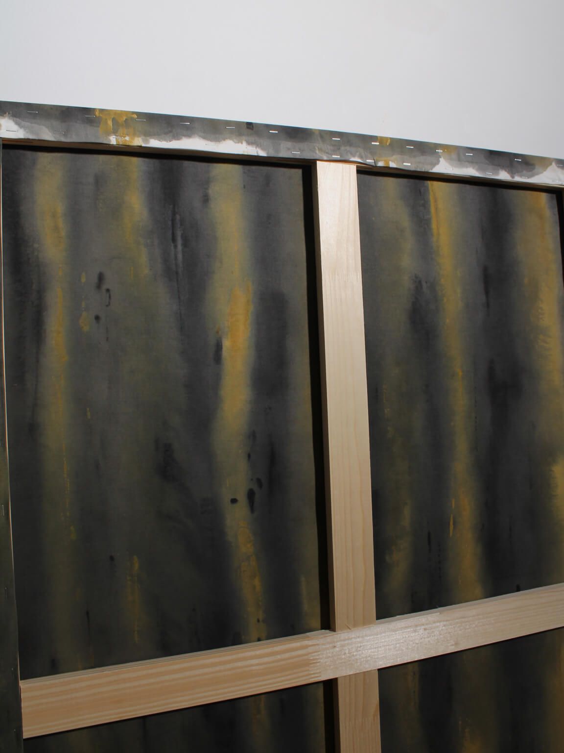 Vertical Organic Lines In Green And Yellow By Karina Savonenko, 80x120cm, Latvia, 2026 photo vinterior