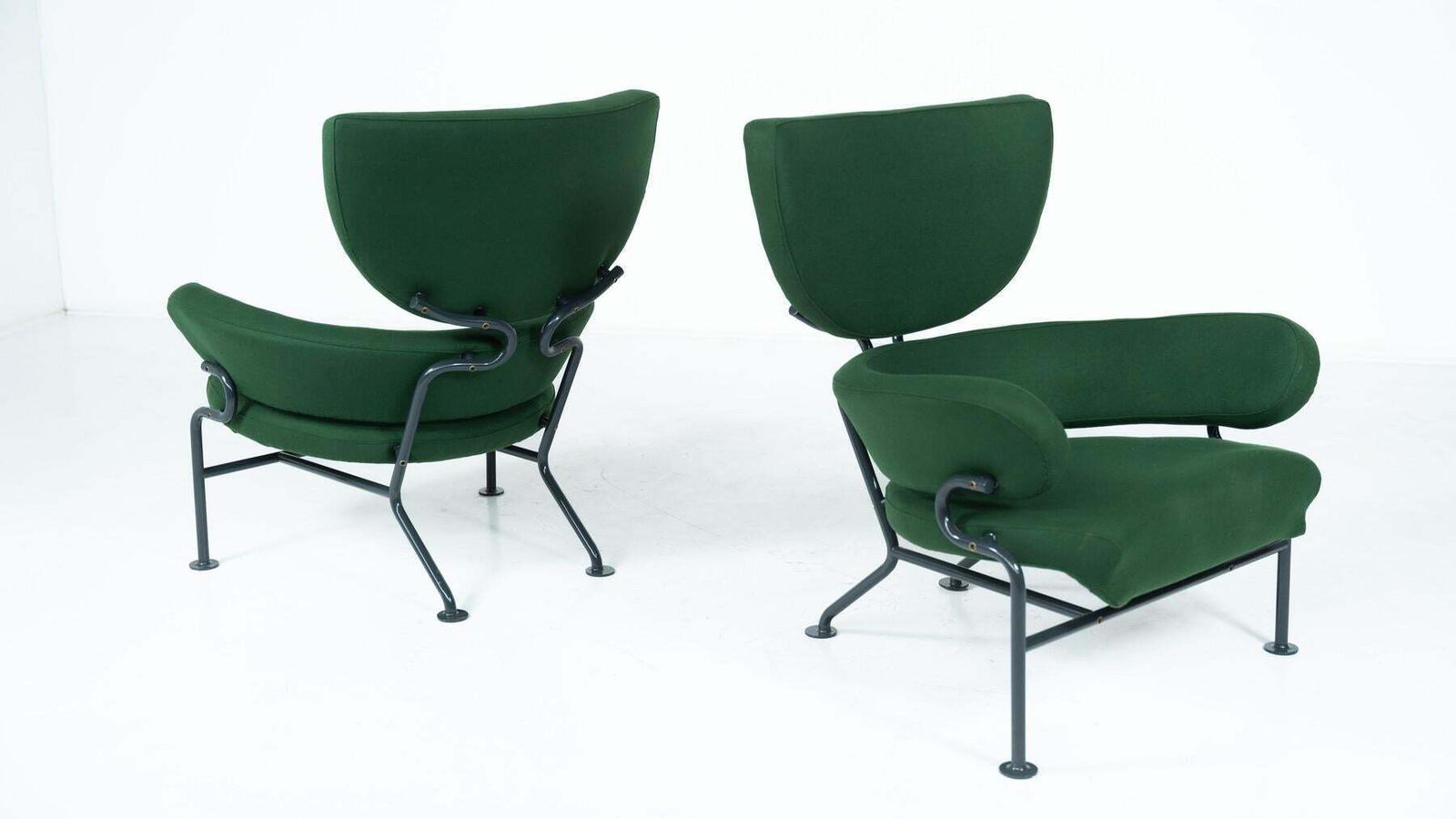 Pair Of Armchairs " Tre Pezzi" Mod. Pl19 By Franco Albini And Franca Helg, 1950s photo for sale