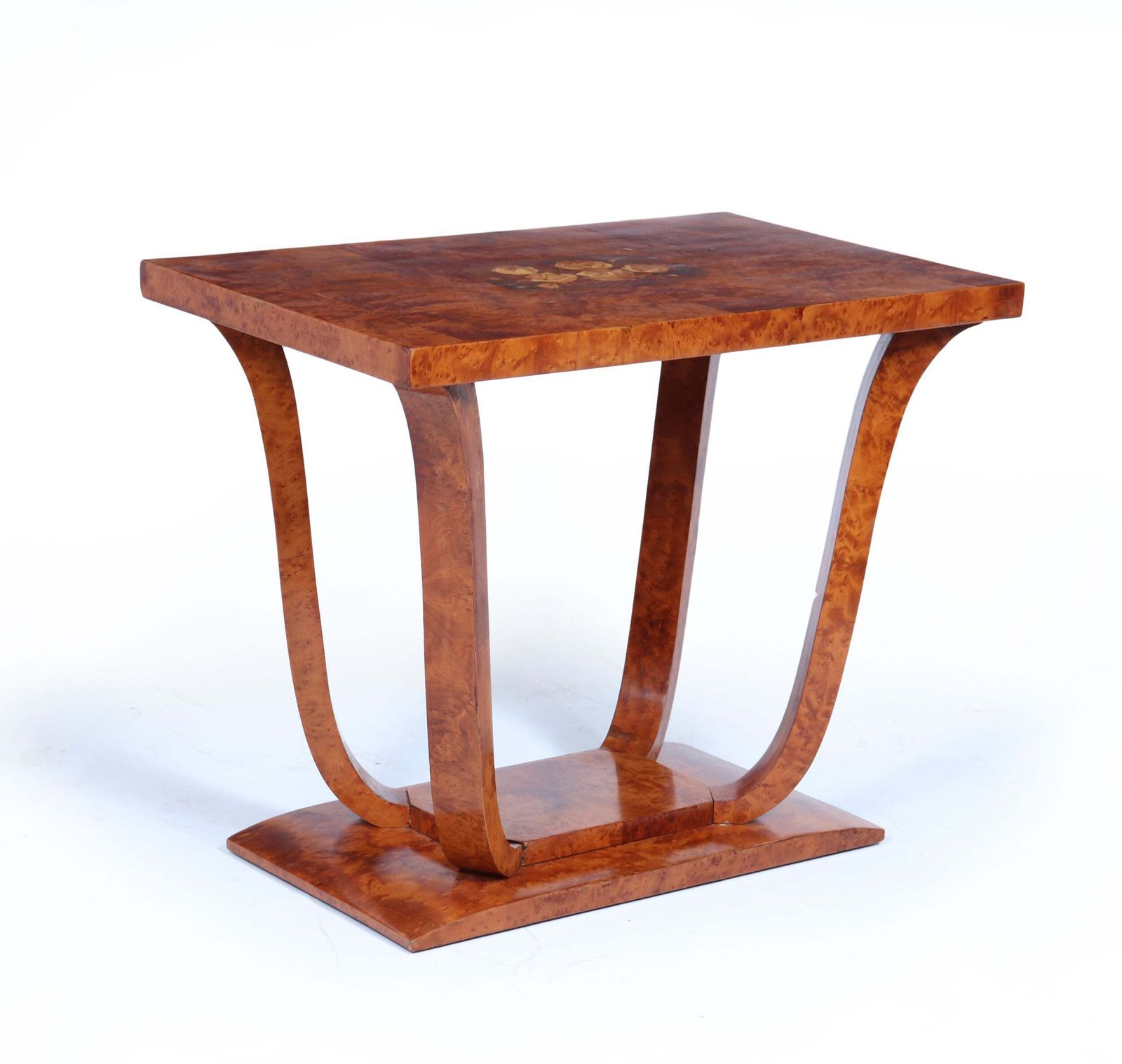 French Art Deco Burr Yew Cocktail Table photo for sale