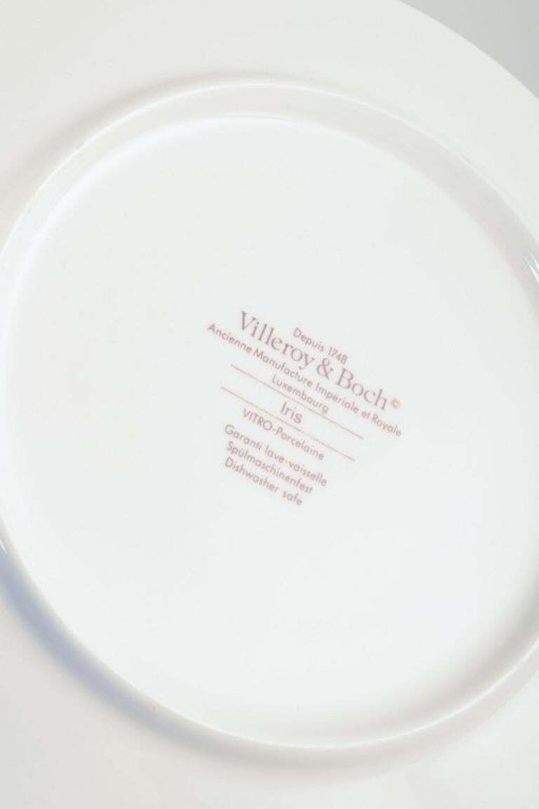 Villeroy & Boch. Six Porcelain “Iris” Cake Plates With Floral Decoration. 1980s photo Home Decor