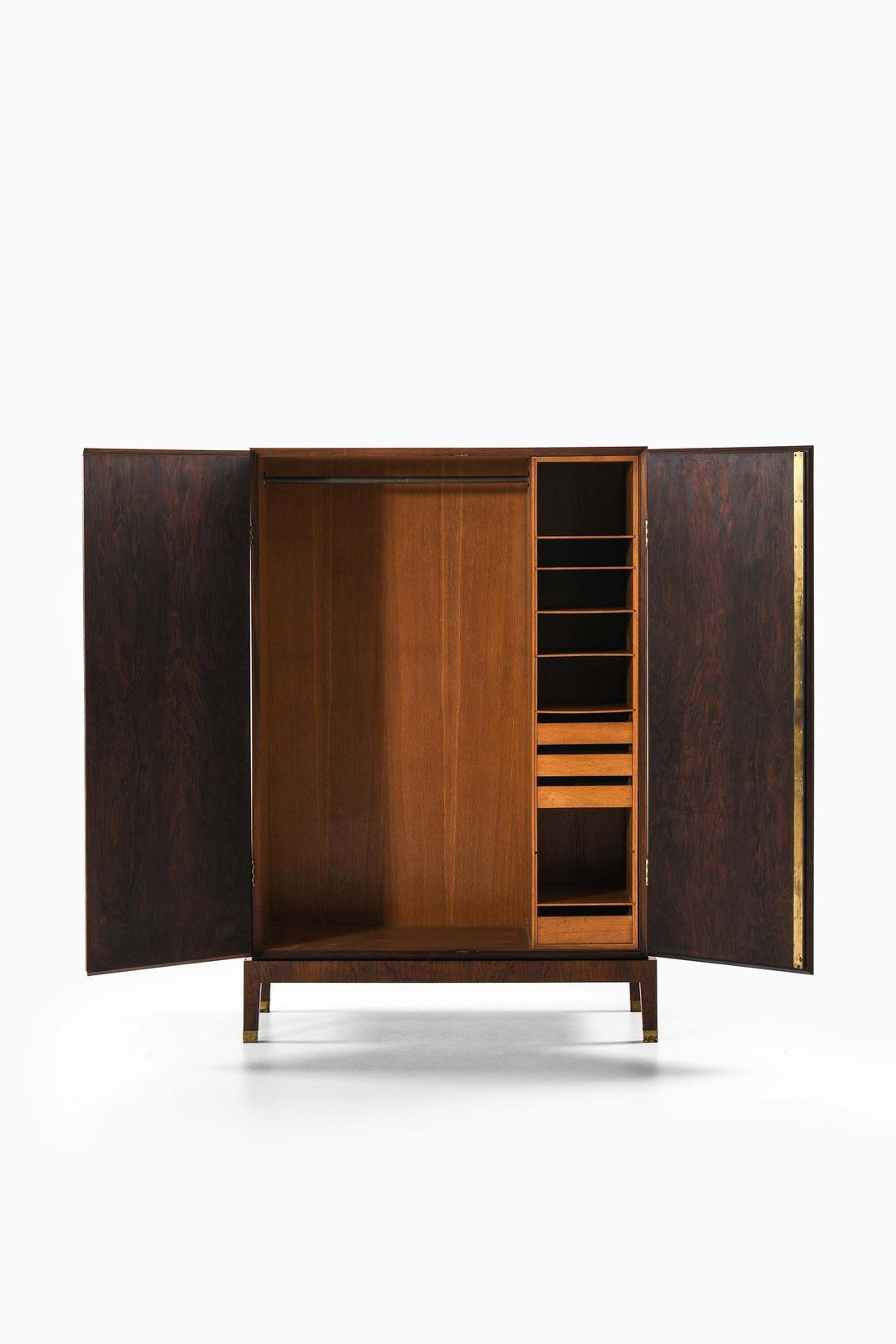 Cabinet Or Wardrobe In Brass And Rosewood By Palle Suenson, 1930s photo 30278.0