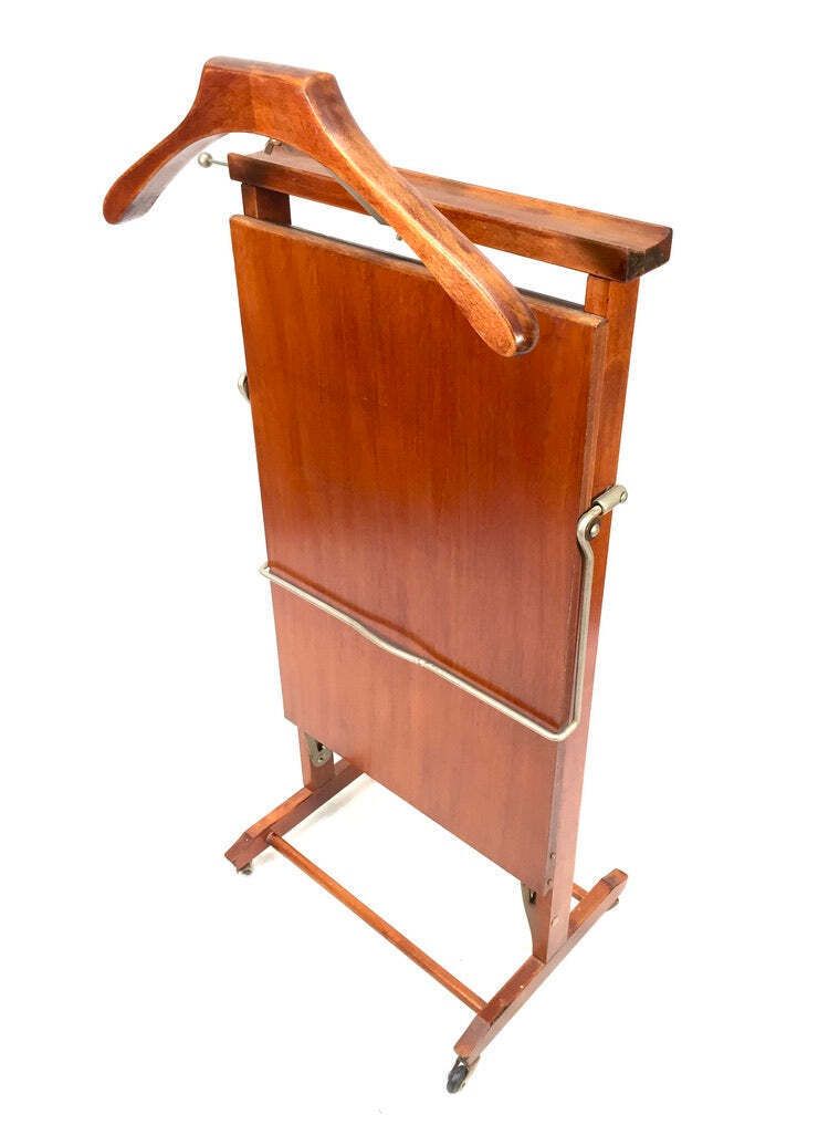 Antique Wooden Gentlemens Valet Stand & Trousers Press Mid 20th Century photo furniture